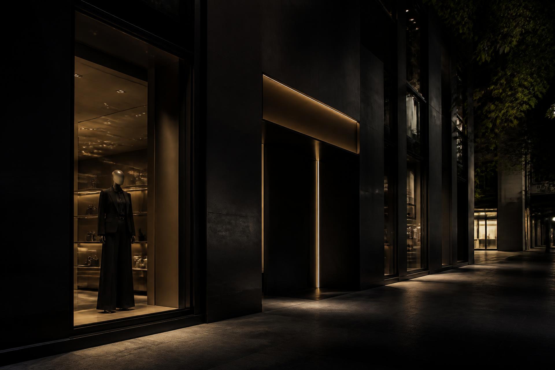 Santo Velo flagship storefront at night